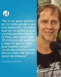 Matías Martin criticó al público de la Selección por no alentar durante  todo el partido: "Parecía un cine" 🗣️