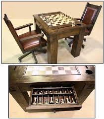 Custom Chess Table Including Leather Game Board And Leather Lined Segmented Drawers For Chess Set Table Chess Table Coffee Table Chess Board Chess Board Table