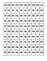 201 300 counting chart