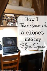 A closet office is a great place to work from home, organize bills or letters, create a study space for your children or simply work on the computer. How I Transformed A Closet Into My Office Space Ottlite Review Southern Made Simple