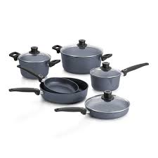 Woll Diamond Lite 10 Piece Cast Aluminum Nonstick Cookware Set In Gray Wset10dp The Home Depot Induction Cookware Pots And Pans Sets Cookware Set