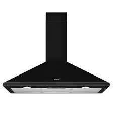 Promo Hotte Decorative 90cm 588m3 H Puissance Max Noir Smeg Ref Ksed95nee