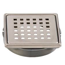 Dural Tilux 4 In X 4 In Stainless Steel Adjustable Drain Cover In Brushed Nickel Drain Cover Brushed Nickel Stainless Steel