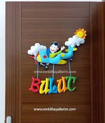 bulut isimli bebek kapi susu modeli renkli hayallerim baby room decor baby boy room decor baby room