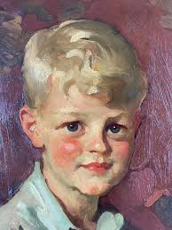 David Jagger Superb Oil Painting Portrait Of A Boy