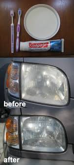 Smart Girl Smart Tip How To Clean Foggy Headlights Cleaning Headlights On Car Clean Foggy Headlights How To Clean Headlights