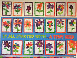 Eric Carle Inspired Art From The Book The Tiny Seed The Tiny Seed Tiny Seed Activities Eric Carle Crafts