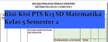 Cara mengerjakan soal matematika kelas 5 guru ilmu sosial. Kisi Kisi Soal Uts Pts K13 Sd Matematika Kelas 5 Semester 2 Guru Berbagi