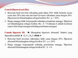 Hipotesis statistika adalah hipotesis yang merupakan rangkaian dari dua atau lebih variabel yang menjadi interest dan hendak diuji oleh peneliti. Pengujian Hipotesis Sampel Besar Ppt Download