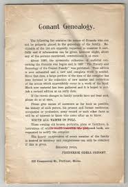 CONANT GENEALOGY SUPPLEMENTAL LIST-c1890-Frederick Odell Conant-RARE  BOOKLET