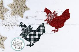 Download Buffalo Plaid Christmas Chicken Graphic By Cornelia Creative Fabrica SVG Cut Files