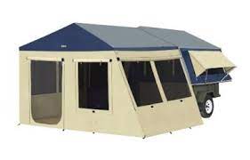 Oztrail Camper 6 7 Canvas Sunroom Enclosure Beige Trailer Not Included Outdoor Camper Trailer Tent Tent Camper Trailers