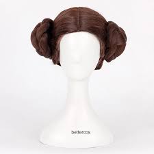 Party city princess leia halloween costume for babies, star wars, includes accessories. Princess Leia Organa Solo Cosplay Wig Short Brown Heat Resistant Synthetic Hair Wig Wig Cap Anime Costumes Aliexpress