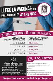 Ingresa a la página mivacuna.salud.gob.mx. Jornada De Vacunacion Para Personas De 40 A 49 Anos En Toluca 8 Columnas
