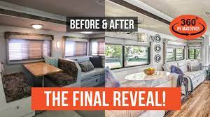 This reveal gives a peek inside a vintage camper makeover, but outside is perfectly painted and ready for a vacation! The Final Reveal Before After Rv Renovation Rvlove S Ultimate Rv Makeover Ep 8 Diy Remodel Youtube