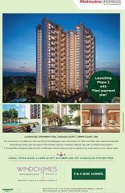 Payment system or option of flexiplan: Launching Phase Ii Flexi Payment Plan At Mahindra Windchimes In Bangalore Zricks Com