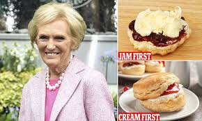 Mary Berry Settles The Debate Over Jam Or Cream First On A Scone Mary Berry Cream Scones Mary Berry Recipe