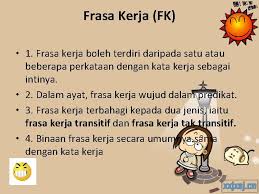 7.0 dapatan kajian dapatan kajian ini menerangkan makna dan contoh frasa dalam akhbar harian metro yang meliputi frasa nama, frasa kerja, frasa adjektif dan frasa sendi nama. Frasa Kerja Frasa Kerja Fk 1 Frasa Kerja