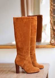 Portées mais restent en bon état. Bottes High Amelie Camel Cuir Bovin Sezane