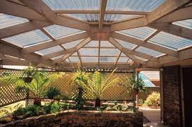 Polycarbonate roofing is thermoplastic material that is extremely sturdy, mouldable, lightweight, and able to withstand a range of temperatures. Suntuf Diy Roofing Panels Polycarbonate Patio Cover Covered Pergola Palram Industries Ltd