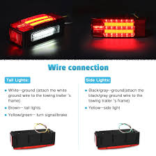 How to wire led trailer lights. Kohree 12v Led Submersible Trailer Tail Light And Wiring Kit With Stop Kohree