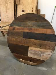 A mosaic table top is a fun and creative piece of furniture that can lighten up your space and give it a more artistic vibe. 37 Reclaimed Plank Table Ideas Not To Miss Round Wood Table Plank Table Round Wood Coffee Table
