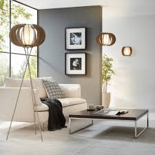 Rift Stehleuchte O 50cm Mit Holzschirm Braun 46823