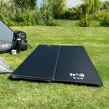 The two person camping mattress weighs only 4.1 lbs (65 oz), and comes with a storage bag and a pump sack (note: Double Camping Mat Self Inflating Inflatable Camp Roll Mattress With Bag Trail Ebay