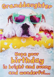 Maybe you would like to learn more about one of these? Amazon Com Happy Birthday Granddaughter Greeting Card With Bulldog Dog Bright Sunny Wonderful Just Like You Office Products