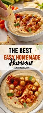 Best Easy Homemade Hummus Oh Sweet Basil Recipe In 2020 Homemade Hummus Hummus Recipe Homemade Hummus Recipe