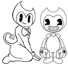 batim bendy and the ink machine coloring page cartoon pages free printable d est pour les coloriages de chien