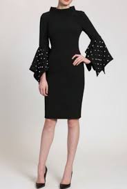 Badgley Mischka Black Pearl Sleeve Sheath Dress Poshare Dresses Badgley Mischka Dress Badgley Mischka