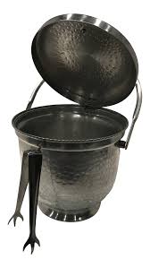 Shop luxury dinnerware online at amara. Mid Century Modern Gailstyn Products Hammered Aluminum Insulated Ice Bucket With Tongs Chairish