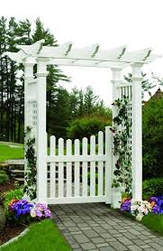 Fences And Gates And Arbor Fairfield Arbor With Cottage Gate Garden Archway Garden Entrance Garden Gate Design