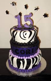 15th Birthday Cake Design For 15 Year Old Boy Birthday Cake For Teenage Girl Our Cakes Throughout The Years Zebra Stripe Birthday Cake Birthday Cake With Photo 15th Birthday Cakes Cake
