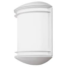(21) — write a review. Lithonia Lighting Olcs White Outdoor Integrated Led Wall Lantern Sconce Olcs 8 Wh M4 The Home Depot