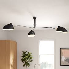 Corrigan Studio Cristobal 3 Light 96 45 Sputnik Modern Linear Flush Mount Reviews Wayfair