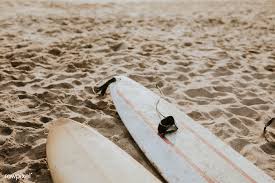 Download Premium Image Of Surfboard Mockup On The Beach 1080015 Surfboard Beautiful Beach Vacations Beach Vacation Spots