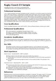 Loved by project & product managers. Rugby Coach Cv Example Myperfectcv