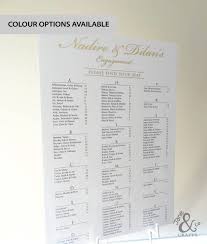Seating Chart By Alphabetical Order Elegance