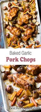 Air fryer pork chops that are so thick, tender juicy and delicious! Roast Pork Chops Recipe Or Oven Baked Garlic Pork Chops Super Juicy