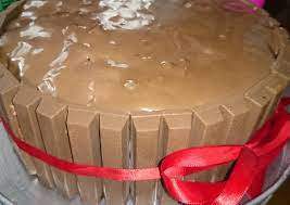 Transfer into cake silicon rubber mould, and smooth over the top. Step By Step Guide To Make Speedy Kitkat Walled Cookies And Cream Ice Cream Cake All Recipes Cake