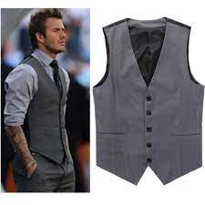 New arrivals drop regularly making for a constantly evolving and stylish range of men's clothing. Grey Slim Fit Dress Vests For Men David Beckham Formal Mens Suit Vests Wedding Sleeveless Jacket Blazer Chaleco Hombre Dress Vests For Men Suit Vestdress Vest Aliexpress
