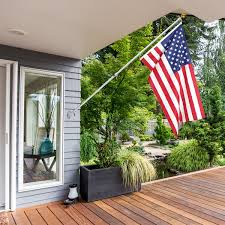 Maybe you would like to learn more about one of these? Truck 5 Ft Flag Pole For House Wall Mounted Tangle Free American Flag Poles With Holder Mounting Bracket For Outside Flag Pole Kit Black Outdoor Metal Aluminum Flagpole Porch Patio Lawn