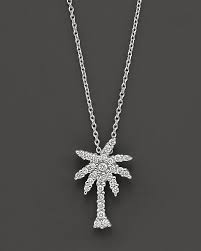 Roberto Coin 18k White Gold Palm Tree Pendant Necklace With Diamonds 16 Fine Jewelry Bloomingdale S Palm Tree Necklace Necklace White Gold Diamonds