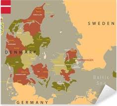 Große detaillierte karte von dänemark. Fototapete Danemark Karte Pixers Wir Leben Um Zu Verandern