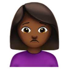 The Woman Frowning Medium Dark Skin Tone Emoji On Iemoji Com Medium Dark Skin Tone Dark Skin Tone Dark Brown Skin Color