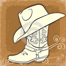 Cowboy Boot And Hat Vector Vintage Image Cowboy Boots Cowboy Boot Tattoo Canvas Painting Diy