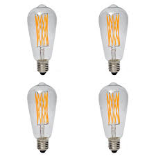 To replace a 15w bulb, choose a bulb with about 100 lumens. Strak Led 60w Equivalent Clear Filament 2200k St64 600lm Es Cri90 Dimmable Led Light Bulb The Home Depot Canada