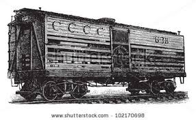 Livestock Or Cattle Train Wagon Vintage Illustration From Brockhaus Konversations Lexikon 1908 Vintage Illustration Train Livestock